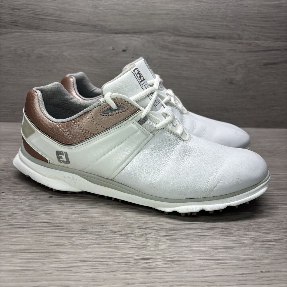 FootJoy Women’s Pro SL Golf Size 8 White/Rose Spikeless Sneakers